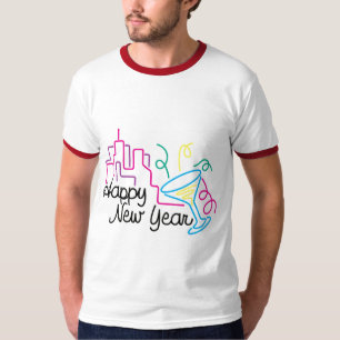 O t-shirt de ano novo dos t-shirt do feliz ano