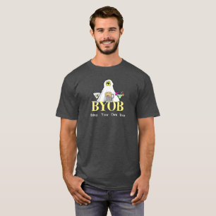 O t-shirt de BYOB o Dia das Bruxas traz suas