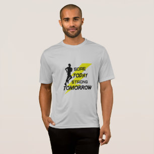 O t-shirt de funcionamento dos homens: Hoje dorido