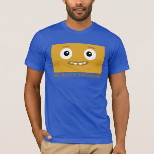 O t-shirt de homens amarelos da banda do