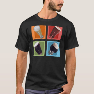 O t-shirt de homens de cores da cerveja do