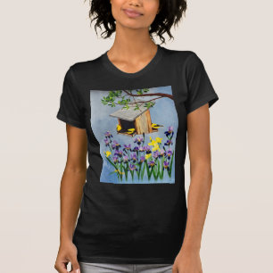 O t-shirt de Ladie amarelo do passarinho