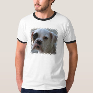 O t-shirt de olhos pretos dos homens do cão do