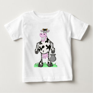 o t-shirt do bebê engraçado da "caixa" da vaca