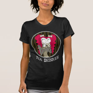O t-shirt do bebedor do chá