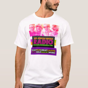 O t-shirt do branco do LOGOTIPO do SHOW