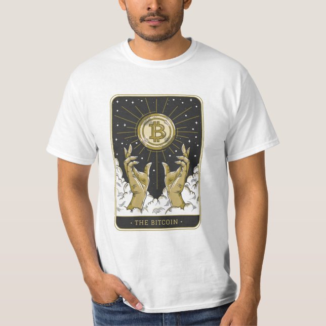 O T-Shirt Do Cartão De Tarô Bitmoney (Frente)