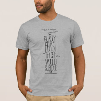 O t-shirt do credo da família de Addams