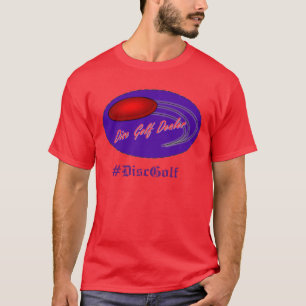 O t-shirt do #DiscGolf do logotipo do negociante
