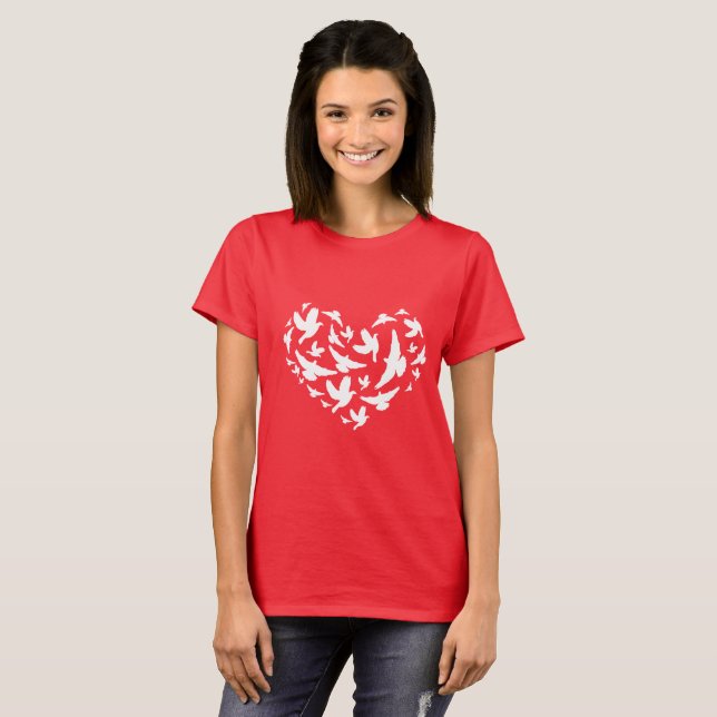 O t-shirt do divertimento do coração & dos (Frente Completa)