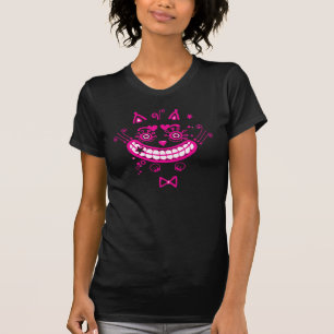 O t-shirt do gato de Cheshire (rosa)