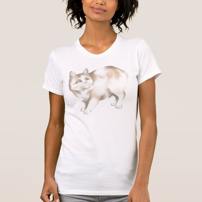 O t-shirt do gato Manx (Frente)