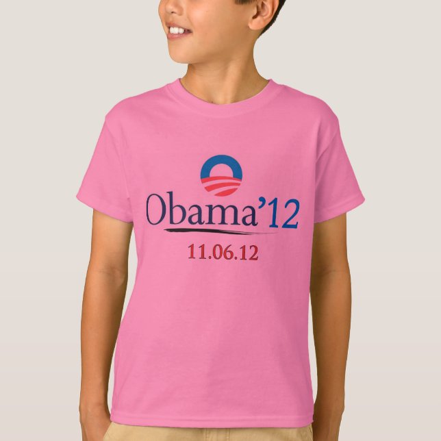 O t-shirt do miúdo clássico de Obama 2012 (Frente)