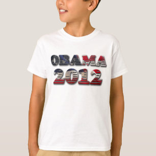 O t-shirt do miúdo da bandeira de Obama 2012