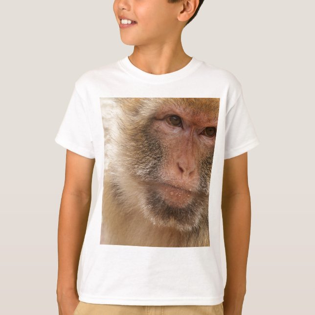 O t-shirt do miúdo da cara do macaco (Frente)