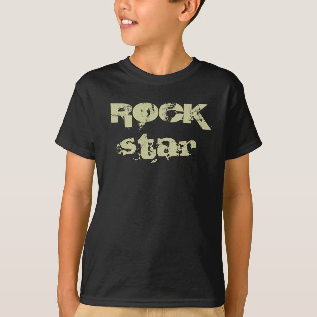 O t-shirt do miúdo da estrela do rock (Frente)