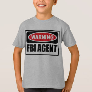 O t-shirt do miúdo de advertência do AGENTE DO F