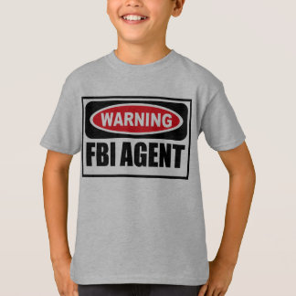O t-shirt do miúdo de advertência do AGENTE DO FBI
