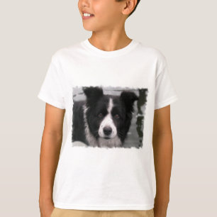 O t-shirt do miúdo de border collie