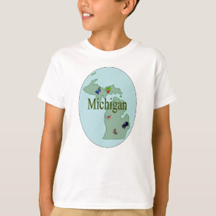 O t-shirt do miúdo de Michigan