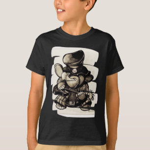 O t-shirt do miúdo do Brushstroke do metal de