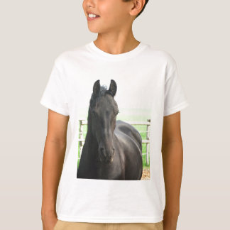 O t-shirt do miúdo do cavalo do frisão