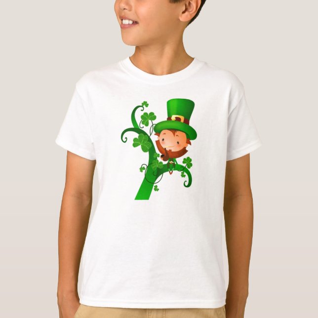 O t-shirt do miúdo do dia de KoolrPix St Patrick (Frente)