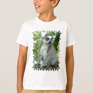 O t-shirt do miúdo do Lemur de Madagascar