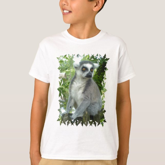 O t-shirt do miúdo do Lemur de Madagascar (Frente)