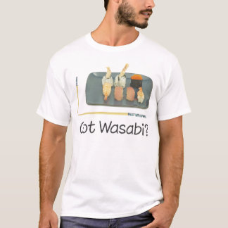O t-shirt do miúdo obtido do sushi de Wasabi