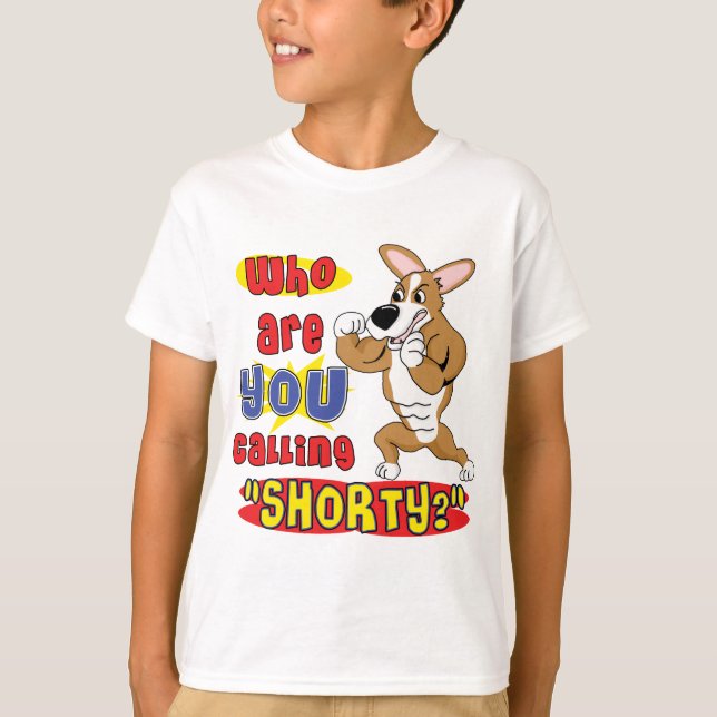 O t-shirt do miúdo resistente do Corgi (Frente)