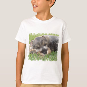 O t-shirt do miúdo Snoozing do Schnauzer