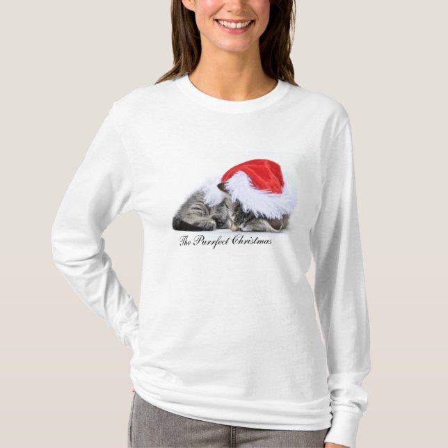 O t-shirt do Natal de Purrfect (Frente)