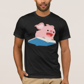 O t-shirt do porco do livro e dos desenhos