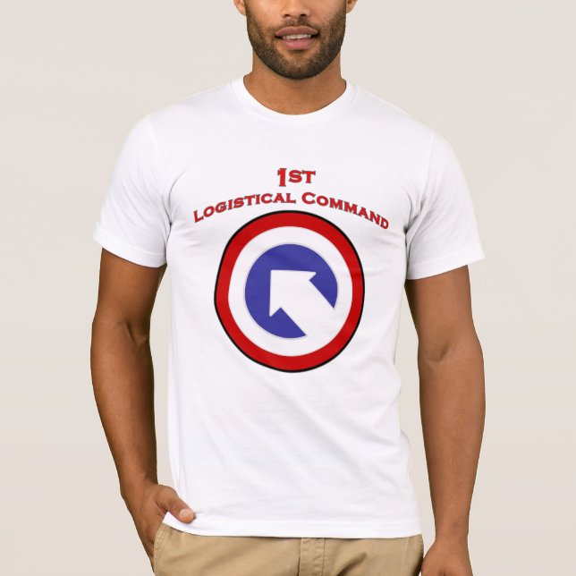 ø T-shirt do remendo de ombro do comando logístico (Frente)