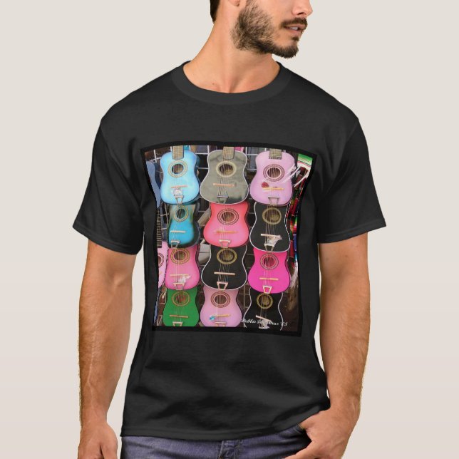 O t-shirt do suporte da guitarra (Frente)