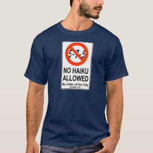 O t-shirt dos haicais dos No-Haicais
