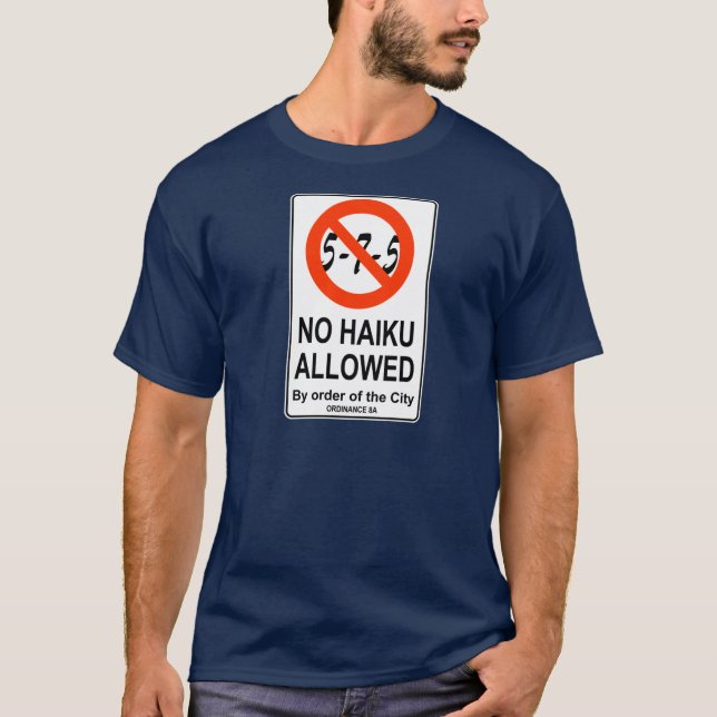 O t-shirt dos haicais dos No-Haicais (Frente)