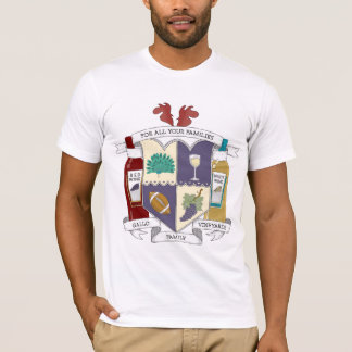 O t-shirt dos homens