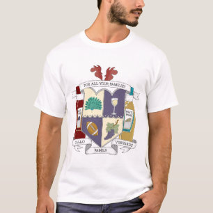 O t-shirt dos homens