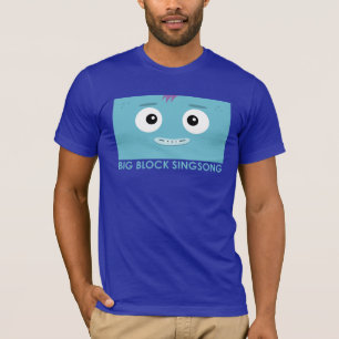 O t-shirt dos homens azuis da banda do