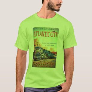 O t-shirt dos homens azuis do trem do cometa