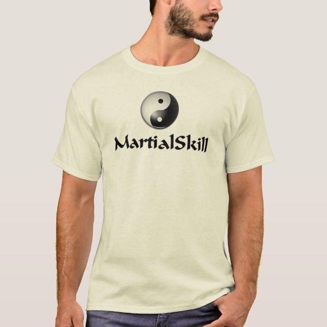 O t-shirt dos homens básicos de MartialSkill (Frente)