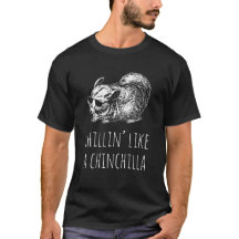 O t-shirt dos homens: "Chillin' como uma chinchila