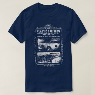 O t-shirt dos homens clássicos da feira automóvel