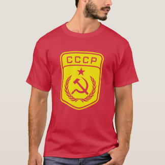 O t-shirt dos homens comunistas do emblema de CCCP