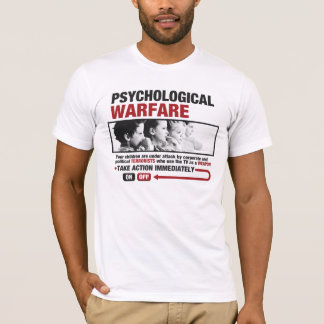 O t-shirt dos homens da ação psicológico