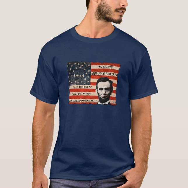 O t-shirt dos homens da campanha da Re-eleição de (Frente)
