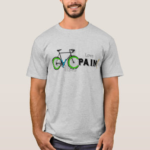 O t-shirt dos homens da dor do amor dos ciclistas