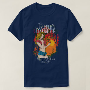 O t-shirt dos homens da filha do fazendeiro